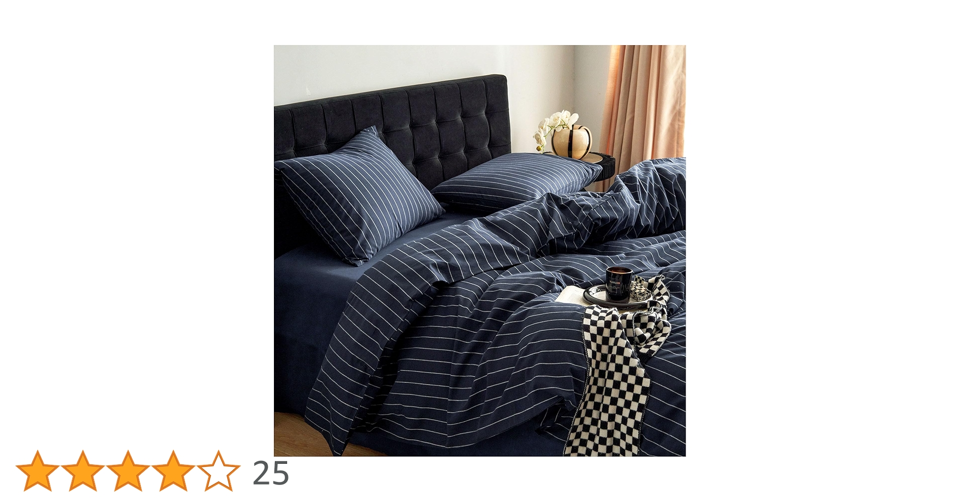 Amazon｜Wake In Cloud – ネイビーストライプ布団カバーセット 100